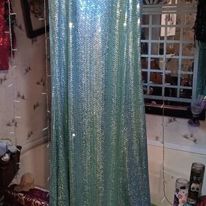 Elegant Sequin Prom Dress in Blue